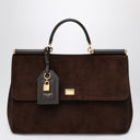 Dolce & Gabbana Dolce&Gabbana Ebony brown suede large bag My Sicily
