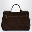 Dolce & Gabbana Dolce&Gabbana Ebony brown suede large bag My Sicily