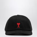 Ami Paris Black baseball cap with logo