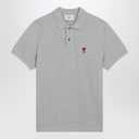Ami Paris Ami De Coeur grey polo shirt