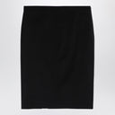 Givenchy Black wool skirt with metal button 4G