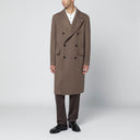 Tagliatore Taupe double-breasted wool-blend coat
