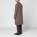 Tagliatore Taupe double-breasted wool-blend coat