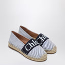Alpargatas Chloé Woody a rayas con logotipo