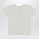 Camiseta blanca de algodón Chloé con logo bordado