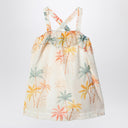 Vestido marfil de Chloé con estampado multicolor