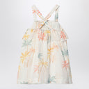Vestido marfil de Chloé con estampado multicolor