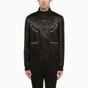 Balmain Black reversible bomber jacket with stars
