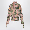 Suéter de lana tipo jersey con cuello alto y estampado floral Chloé