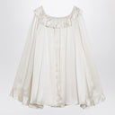 Vestido mini blanco lechoso de seda Chloé