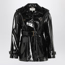 Chaqueta de lona de algodón negra brillante Chloé