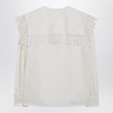 Chloé Jacquard and lace blouse with oversized collar