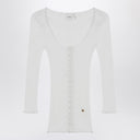 Chloé White fitted cotton cardigan