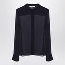 Blusa de seda azul transparente Chloé