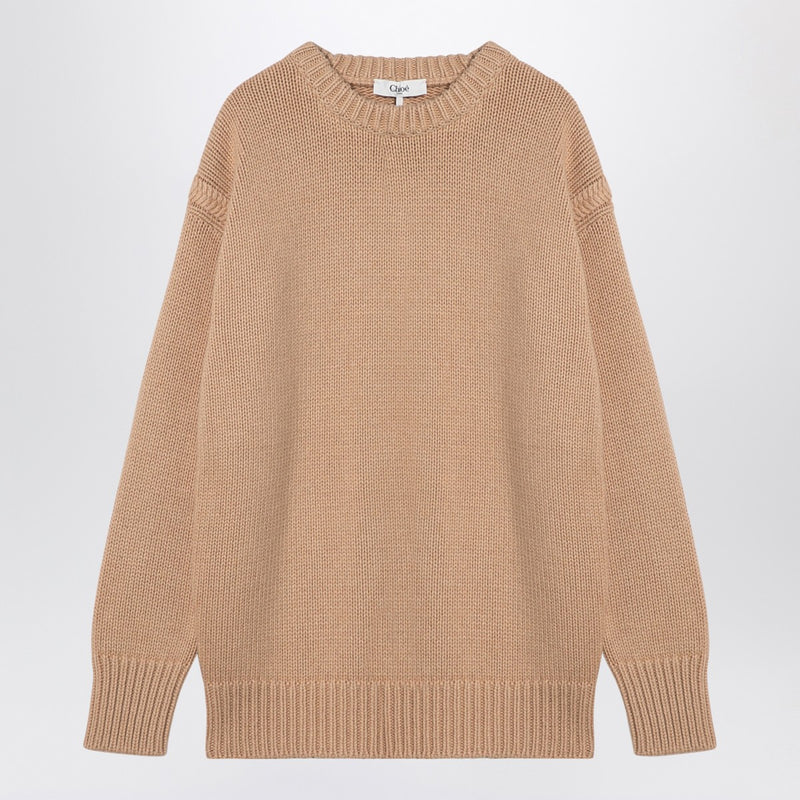 Chloé Nude cashmere and cotton oversize jumper