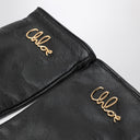 Guantes icónicos de cuero negro Chloé