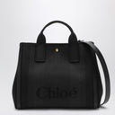 Bolso tote Chloé Carry de lona negra