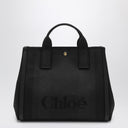 Bolso tote Chloé Carry de lona negra