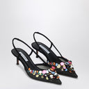 Aquazzura Black Can Can pumps 50 with paillettes
