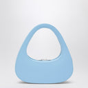 Coperni Micro Baguette Swipe Bag light blue leather