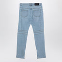 Balmain Light blue denim biker jeans