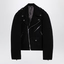 Balmain Black wool felt biker jacket