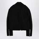 Balmain Black wool felt biker jacket