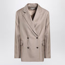 Loulou Studio Double-breasted wool jacket in taupe color