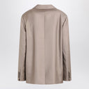 Loulou Studio Double-breasted wool jacket in taupe color