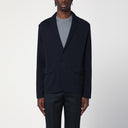 Lardini Navy blue single-breasted knitted jacket