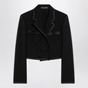 Dolce & Gabbana Dolce&Gabbana Cropped double-breasted black jacket
