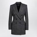 Dolce & Gabbana Dolce&Gabbana Anthracite grey tweed double-breasted jacket
