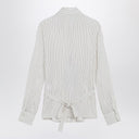 Dolce & Gabbana Dolce&Gabbana White pinstriped shirt in silk and cotton