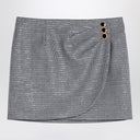 Alessandra Rich Black wool mini skirt with darts