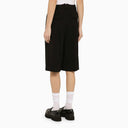 Ami Paris Black wool-blend bermuda shorts