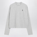 Ami Paris Grey Ami De Coeur sweatshirt