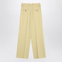 Ami Paris Wide lime-coloured wool trousers