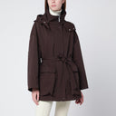 HERNO Short Laminar coffee-colored parka