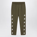 Golden Goose Dark green jogging trousers with stars