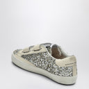 Golden Goose Old School sneaker in platinum/cream glitter