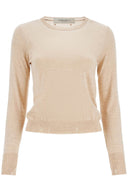 Golden Goose light beige merino wool women's crew neck sweater