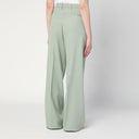 Golden Goose Wide-leg light green wool trousers