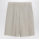 Golden Goose Beige mélange wool-blend bermuda