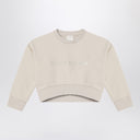 Givenchy Cream-colored cropped sweatshirt with logo