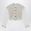 Givenchy Cream/beige bomber jacket with logo