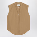 Loulou Studio Sleeveless shirt in sand colour