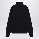 Ami Paris Navy blue turtleneck sweater Ami De Coeur
