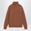 Ami Paris Hazelnut Ami De Coeur turtleneck sweater