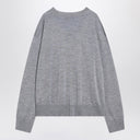 Ami Paris Gray Ami De Coeur sweater in wool and silk