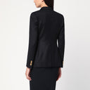Tagliatore Black double-breasted jacket in wool and silk